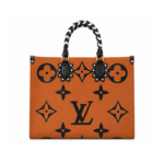 حقيبة توت لويس فيتون بنقشة المونوغرام الضخم والمقابض المجدولة (Louis Vuitton Giant Monogram Braided Tote)