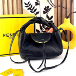 حقيبة فيندي "هوبو" بالجلد الناعم والمقبض المجدول (Fendi Soft Leather Hobo Bag) - جودة مطابقة للأصلي - Image 2