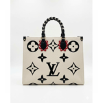 حقيبة توت لويس فيتون بنقشة المونوغرام الضخم والمقابض المجدولة (Louis Vuitton Giant Monogram Braided Tote) - Image 3